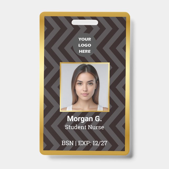 BSN Nurse Custom Logo Photo ID Badge (Front)