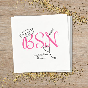 BSN nurse graduation dinner party decor Napkin
