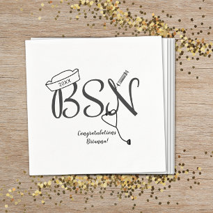 BSN nurse graduation dinner party decor Napkin