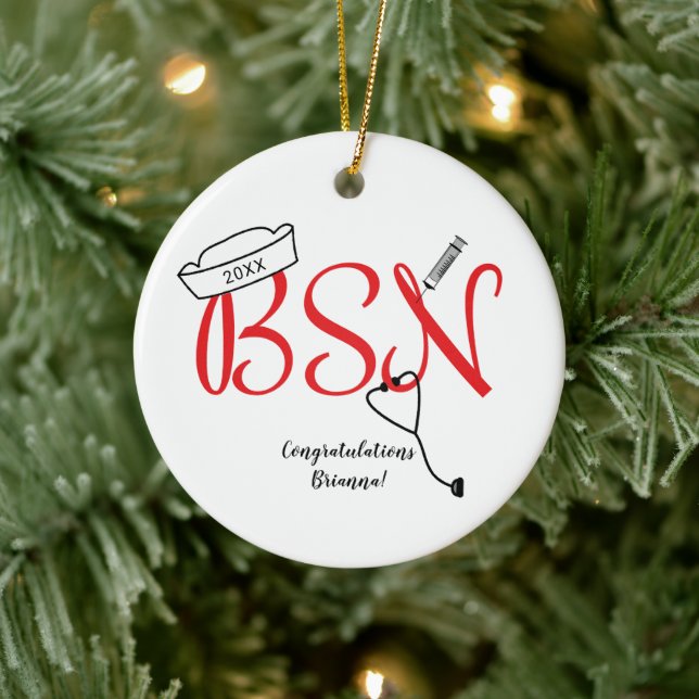 BSN nurse graduation party decor Ceramic Tree Decoration (Tree)