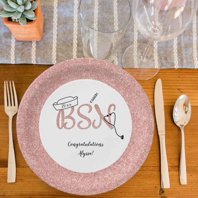 BSN Nurse graduation pinning party decor Paper Plate (Creator Uploaded)