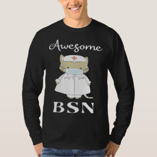 BSN Nurse Nursing Graduation Awesome Nurse Cat T-Shirt