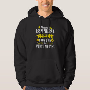 BSN Nurse Sunflower Quote Graduation Medical Nursi Hoodie