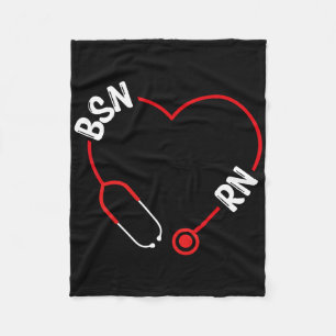 Bsn Rn Nurse Graduation Nursing Essentials Bsn Nur Fleece Blanket