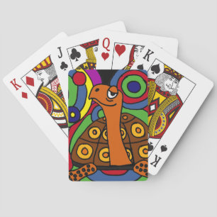 BT- Abstract Art Turtle Playing Cards