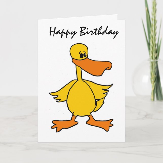 BT- Funny Duck Birthday Card (Front)