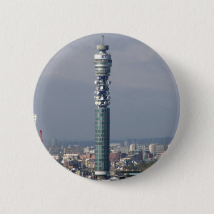 BT Tower, London, England. 6 Cm Round Badge