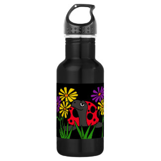 BT- Turtle and Flowers Folk Art 532 Ml Water Bottle