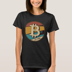 BTC Bitcoin comeback crypto vintage retro est 2009 T-Shirt