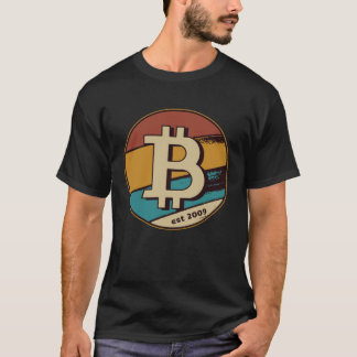 BTC Bitcoin comeback crypto vintage retro est 2009 T-Shirt