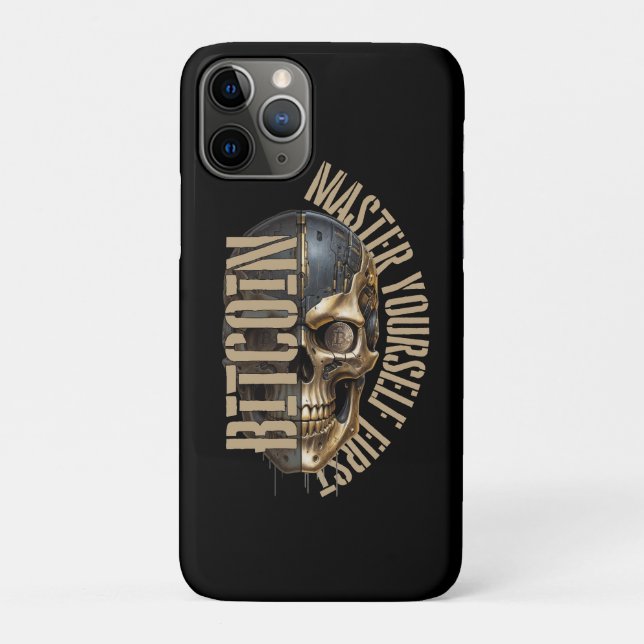 BTC motivation | Skull | Bitcoin crypto  Case-Mate iPhone Case (Back)