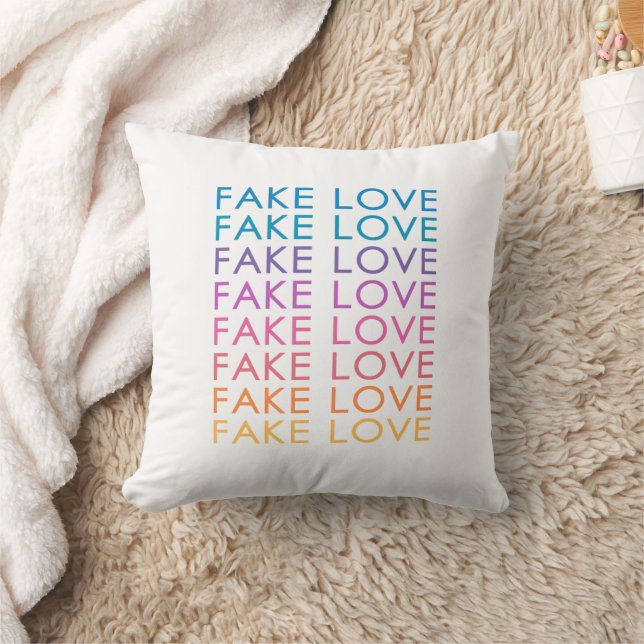 BTS FAKELOVE Throw Pillows (Blanket)