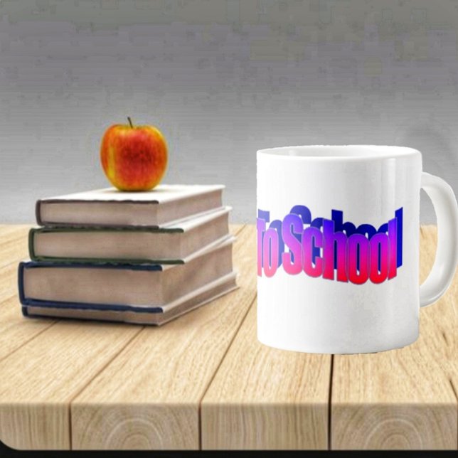 BTS-Red-Blue Large Coffee Mug (This jumbo coffee mug sets the tone for the school year!)