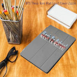 BTS-Three-Tone   iPad Pro Cover<br><div class="desc">This familiar,  graphic phrase,  with an Educational theme,  is created in a 3-dimensional effect- with 3-tone colours,  of red,  grey,  and blue.</div>