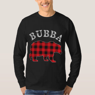 BUBBA Bear RED Black Buffalo Plaid Mama Checkerboa T-Shirt