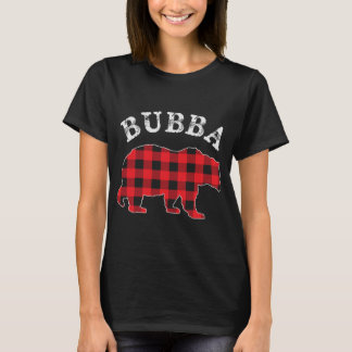 BUBBA Bear RED Black Buffalo Plaid Mama Checkerboa T-Shirt