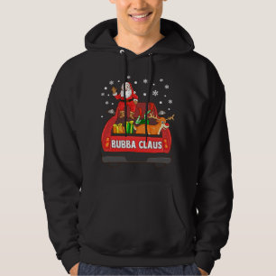Bubba Claus Red Truck Santa Reindeer Elf Christmas Hoodie