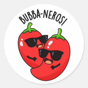 Bubba-neros Funny Habanero Pun Classic Round Sticker