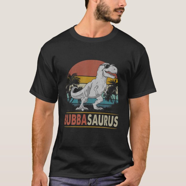 Bubbasaurus T Rex Dinosaur Bubba Saurus Family Mat T-Shirt (Front)