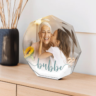 Bubbe Grandma Script Overlay Photo Block