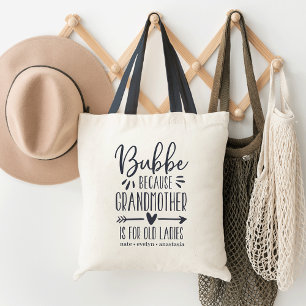 Bubbe   Grandmother is For Old Ladies Tote Bag