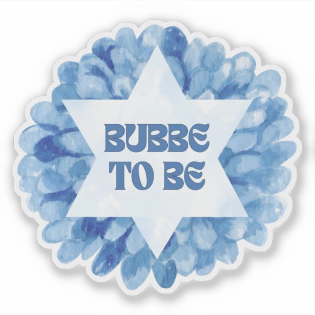 "Bubbe to Be" Funny New Jewish Grandma Watercolor (Front)