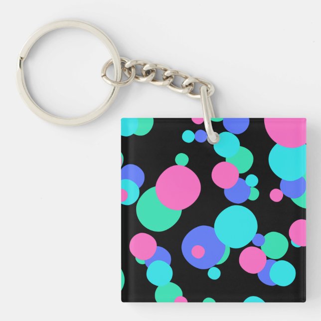 Bubble Abstract Pattern      Key Ring (Front)