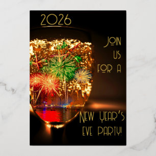 Bubble and  fireworks with gold - new year party