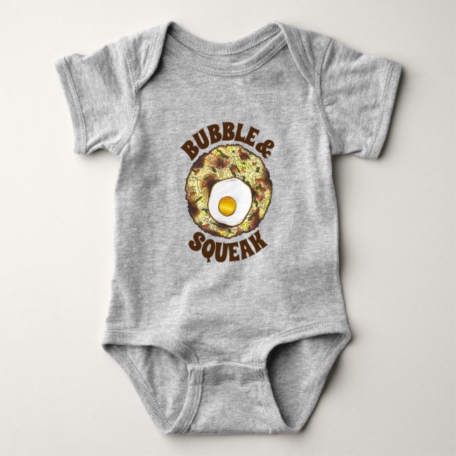 Bubble and Squeak Brunch UK British Food Cuisine Baby Bodysuit (Front)