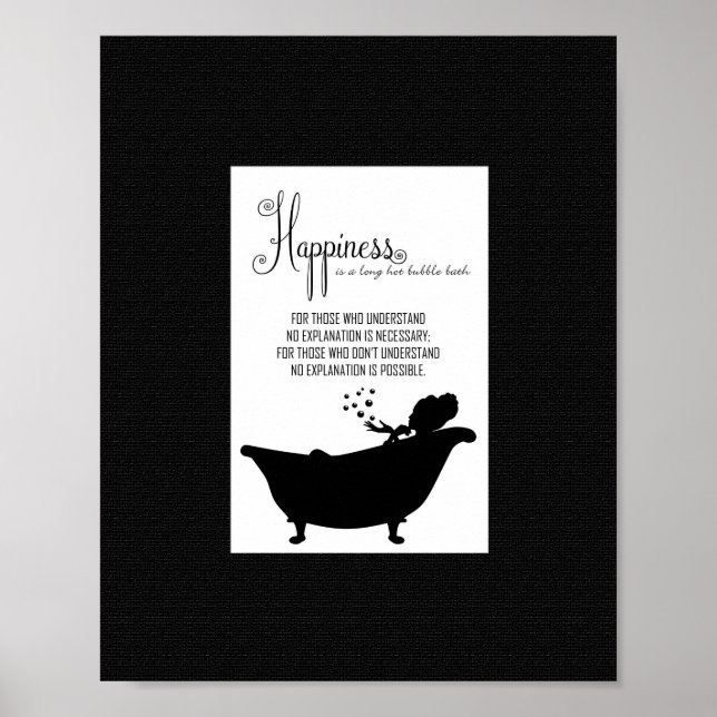 Bubble Bath Happiness Wall Art (Front)