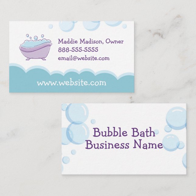 Bubble Bath Soap Business Card (Front/Back)