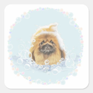 Bubble Bath Square Sticker