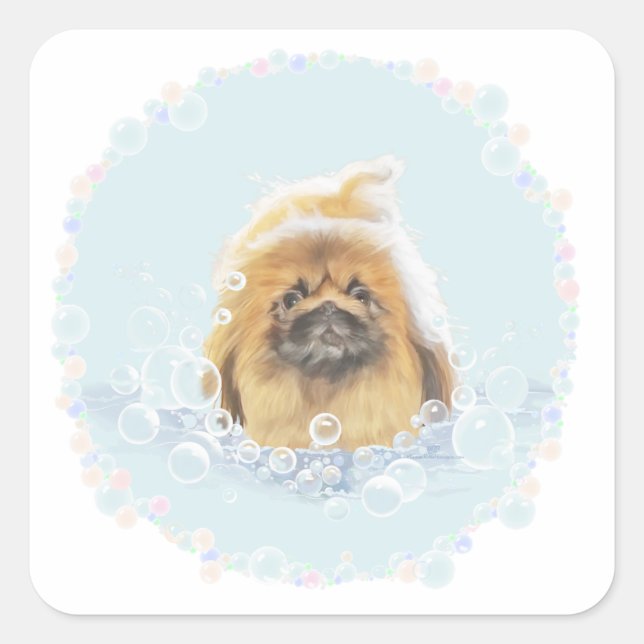 Bubble Bath Square Sticker (Front)