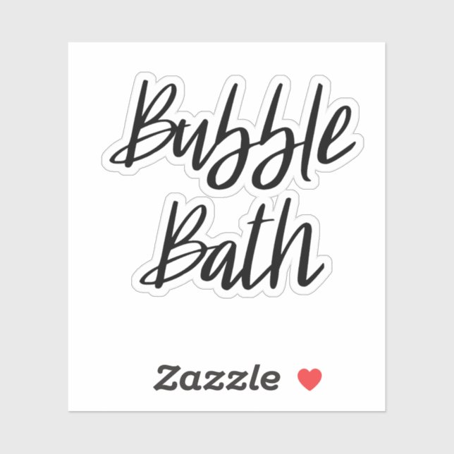 Bubble Bath Storage Sticker (Sheet)