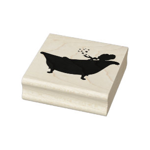 Bubble Bath Time Rubber Stamp
