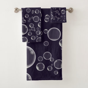 Bubble Bathroom Towel Set Floating Bubbles
