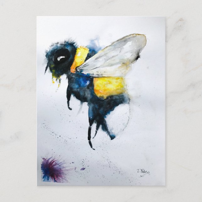 Bubble bee postcard (Front)