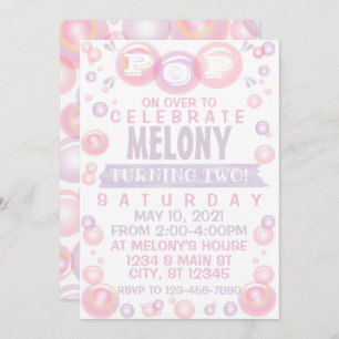 Bubble Birthday Invitation