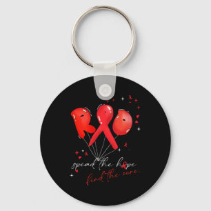 bubble blood cancer awareness red spread the hope key ring