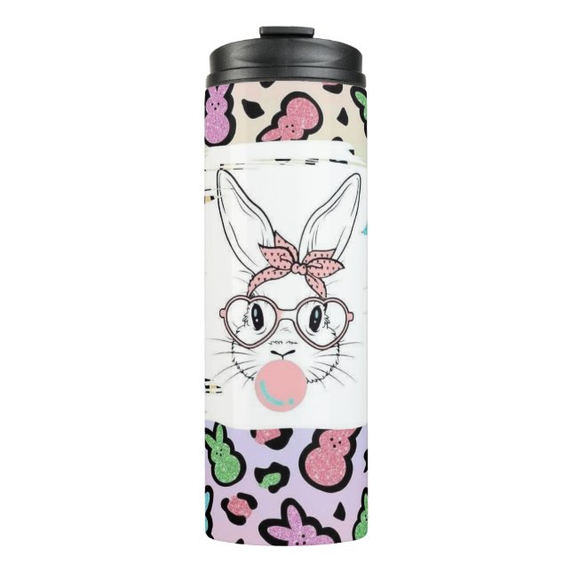 Bubble Blowing Bunny Thermal Tumbler (Front)