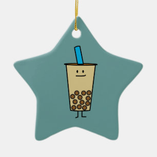 Bubble Boba Pearl Milk Tea Tapioca balls Ceramic Tree Decoration