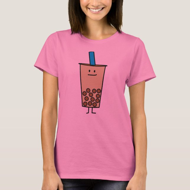Bubble Boba Pearl Milk Tea Tapioca balls T-Shirt (Front)
