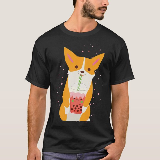 Bubble Boba Tea horseriding animals  T-Shirt (Front)