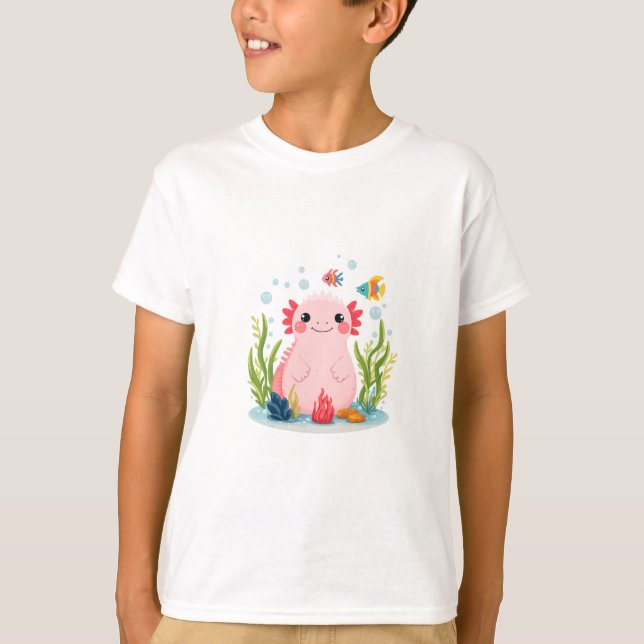 Bubble Buddy Axolotl T-Shirt (Front)
