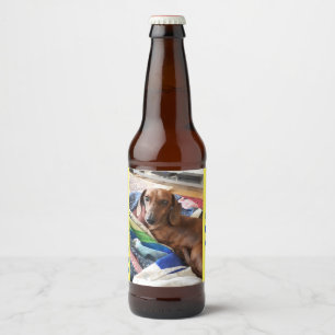 Bubble Bum Brew Dachshund Beer Label