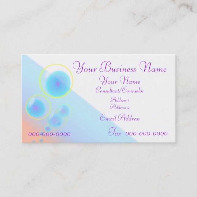 Bubble Business Card (Front)