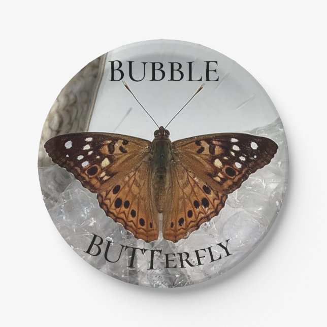 Bubble BUTTerfly Paper Plate (Front)