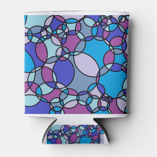 Bubble Circles Can Cooler (Front)