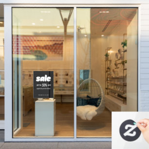 Bubble Classic Retro Retail Black Sale Sign