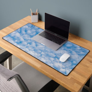 Bubble Clouds in Blue Sky Nature Photo Mammatus Desk Mat